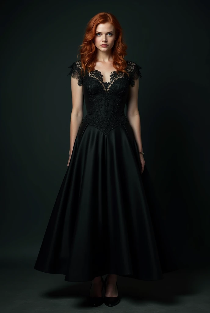 Hope mikaelson in a black dress with black Mary janes