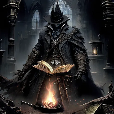 Best Quality, masterpiece, Ultra-high resolution, (Photo Real:1.4), Bloodborne,I have a book