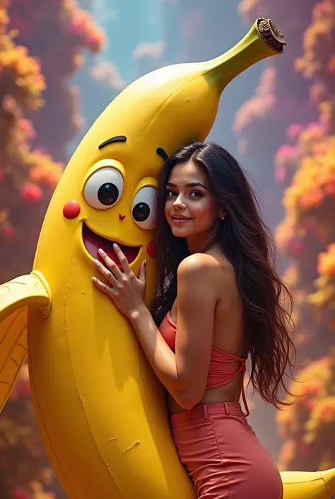 Selena Gomez and a banana