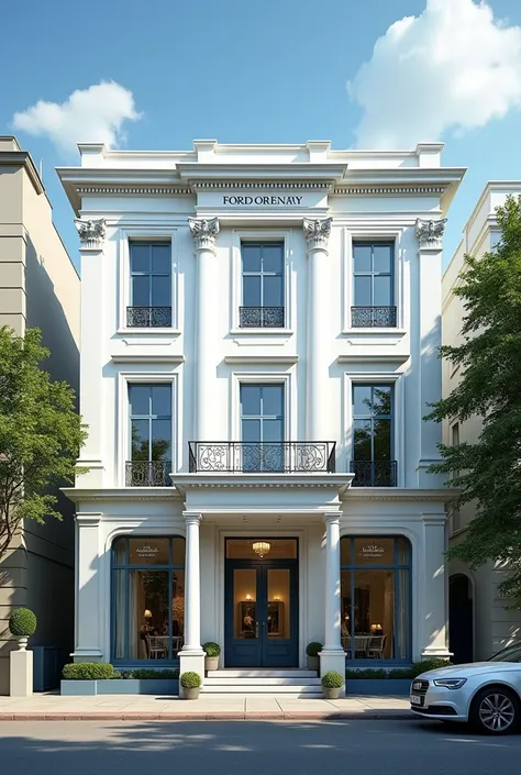 The neoclassical house, 20m wide frontage with 4 story, with its dominant white tone, exudes refined elegance and sophistication. The first floor is painted in a soft navy blue .1st floor for business with 2 large glass doors. A tastefully designed sign is...