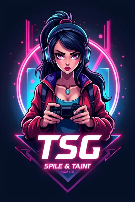 I want girl gamer logo in  picture and write TSG 么 SONA 