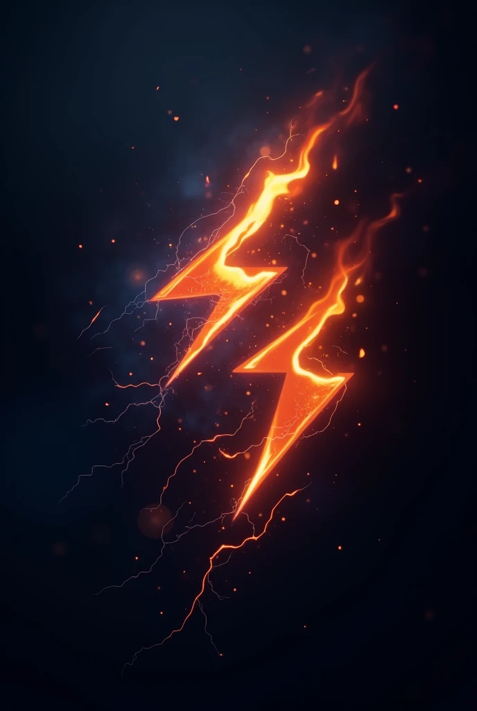 Electric and fire in a logo combination together 