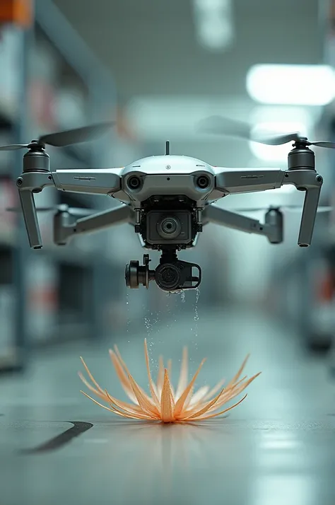 Drone activating plucking mechanism