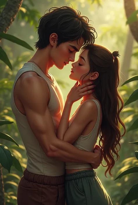 ENHYPEN&#39;s Jake with a Peruvian girl, hugging and almost kissing The girl is smaller and younger than him, has less bushy eyebrows, She is brunette He holds her by the waist and caresses her face The boy has to be exactly Jake