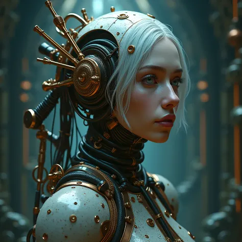 the preserver
A cyberpunk style goddess. A solitary figure, she is the lord of ascetics and the patron of the arts. ((Beautiful face))
((Cyborg woman)), ((Bionic woman)), ((Clockwork)), ((no facial hair)), ((bionic body))
((Mechanical eyes)), ((potrait fro...