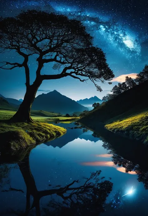 Fantastic landscape at night