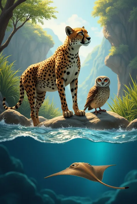 Cheetah and Owl and Stingray