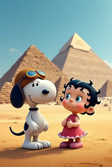 snoopy bettyboop, Visiting the Pyramids