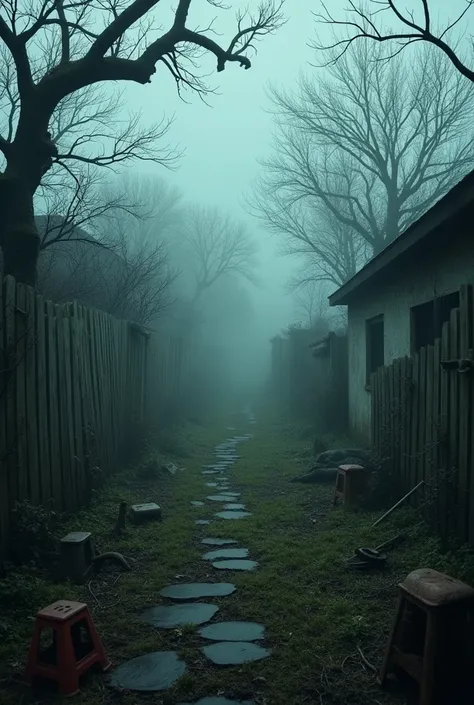 A horror backyard