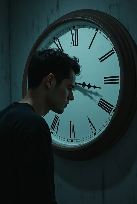 A clock winding down as the person looks at it, deciding what to do with their last few seconds of control.