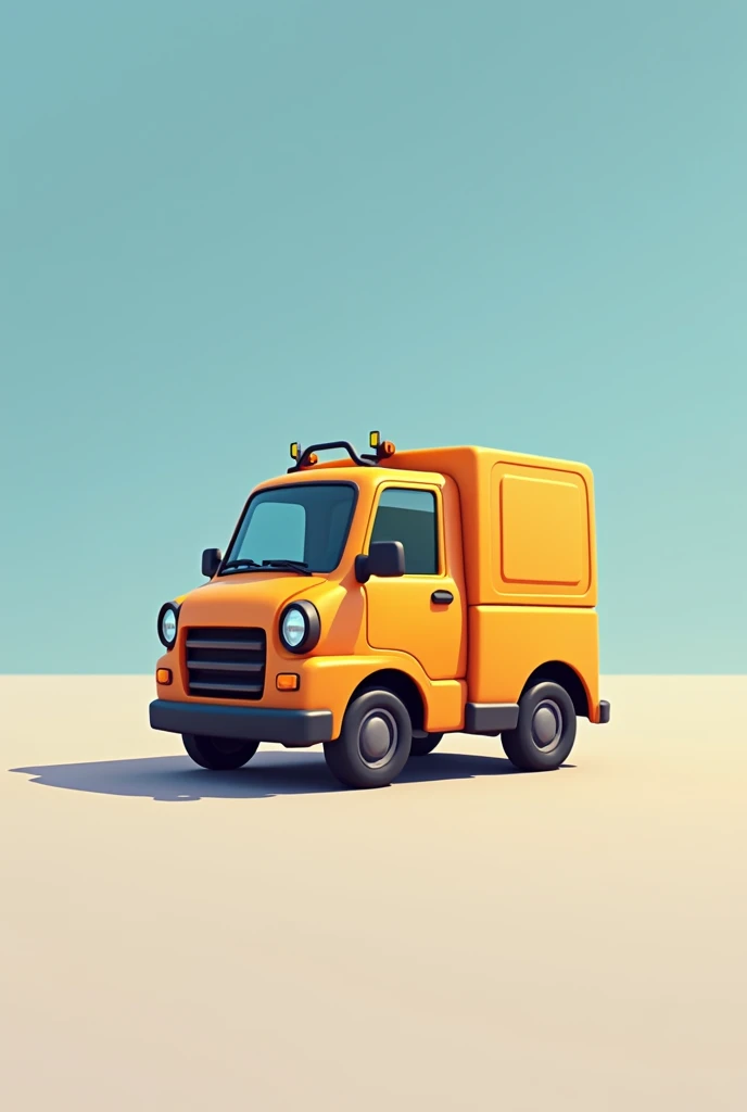 A 2d app logo of side view of mini truck 