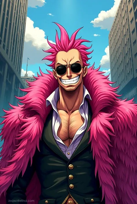 doflamingo exactement dans le même style de dessin que one piece 