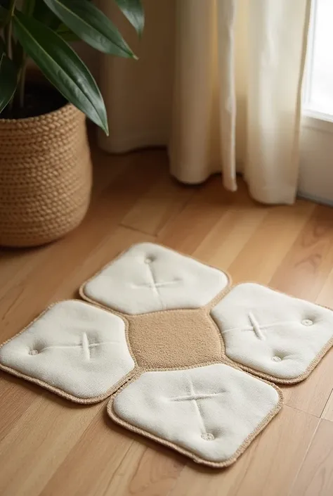 Pet waste absorbent pads made from rice and betel leaves and have a patch that can be divided.