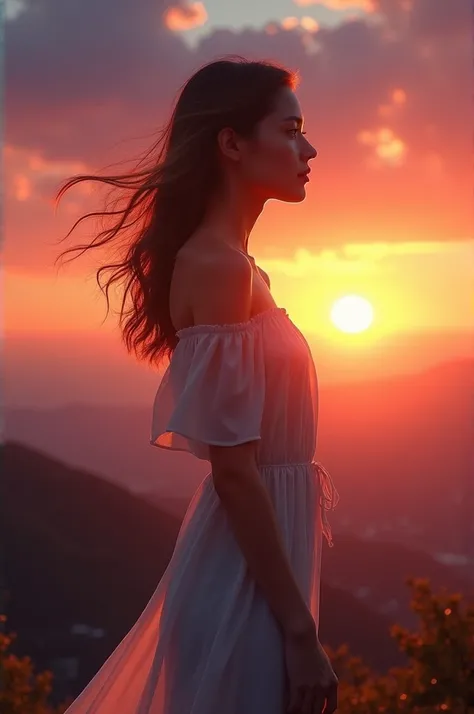 sun set girl
