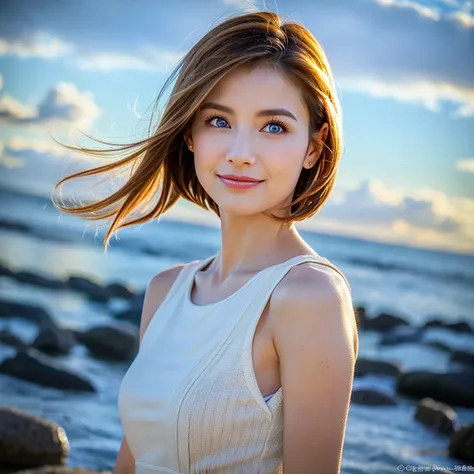 (Realistic, 超Realistic:1.4), 16K HDR, High resolution,((Whiskey Glass)),((Whiskey Bottle))Brown short hair,The best smile、Japanese Actress,so beautiful(It looks like the real thing),Evening Dresses,Cocktail Dresses、Whiskey Bottle、The Macallan、Johnnie Walke...