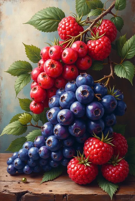 Like hand painted old school, berries