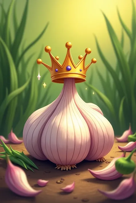  Logo of garlic company 
Fresh king garlic 
Fresh  logo then king garlic with agro color add crown to garlic 