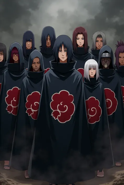 All real akatsuki members  together 