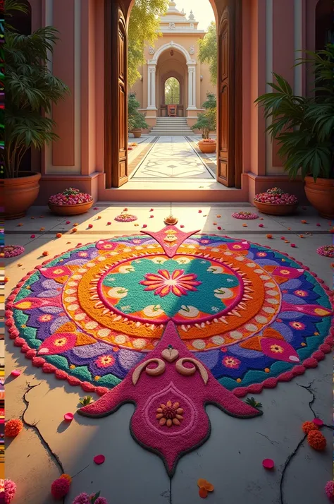 Lotis designed rangoli