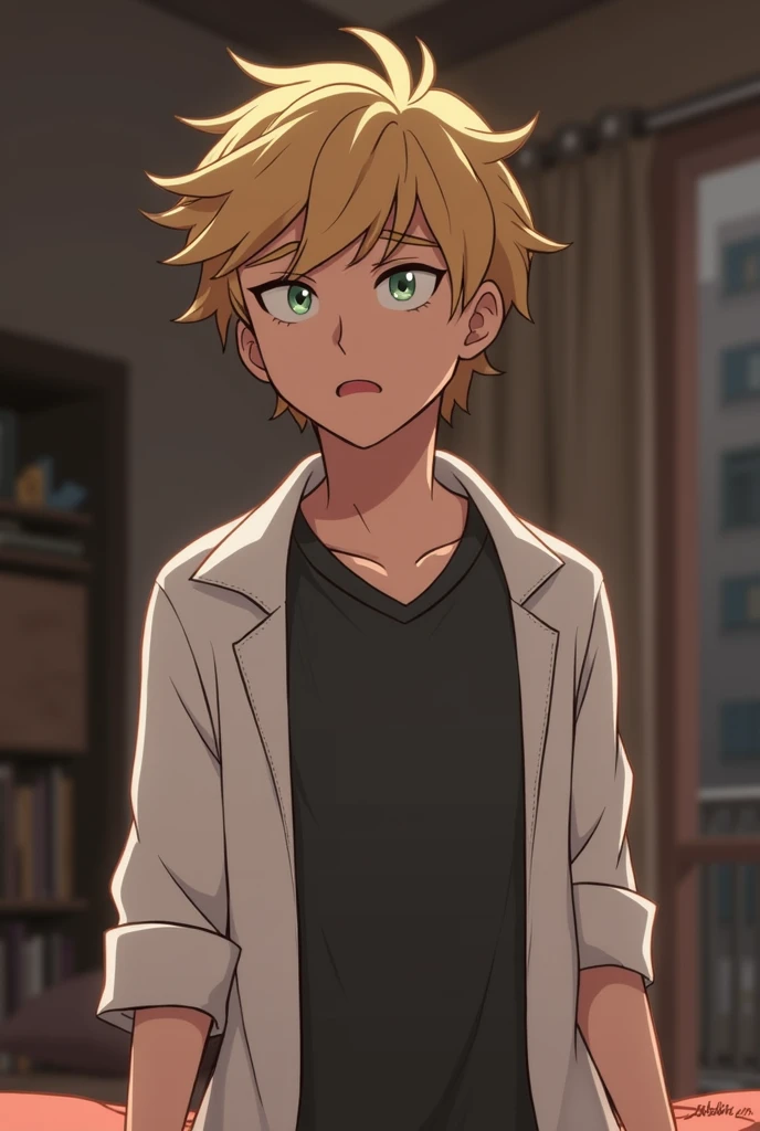 Boy Adrien agreste as Sad and stomach growling for hungry her bedroom