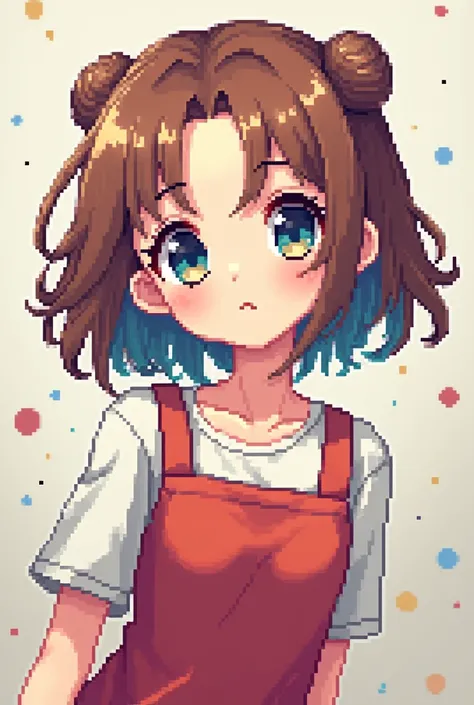 Pixel art anime girl