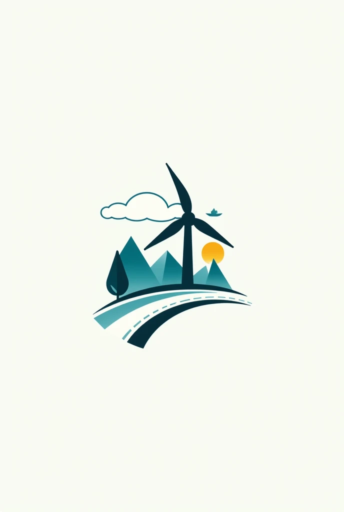 Create a logo of a campaign on theme save energy with wind termine, hydropower, solar 