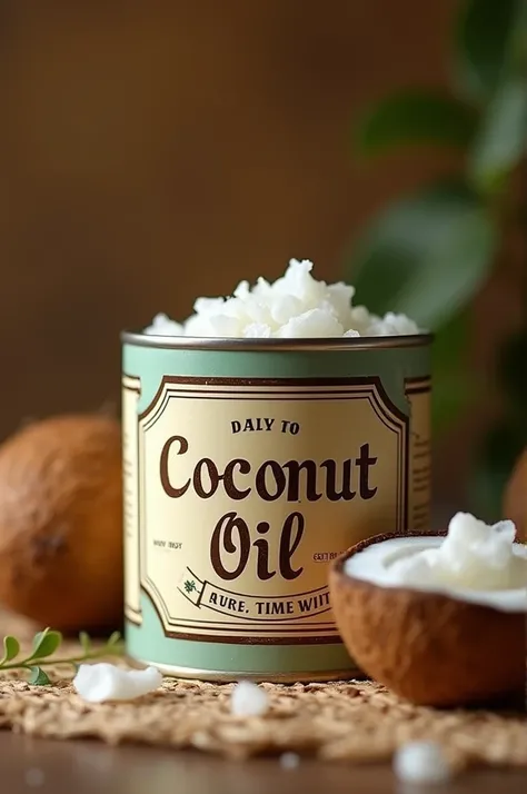 Coconut oil tin can