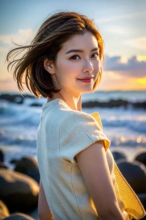 (Realistic, 超Realistic:1.4), 16K HDR, High resolution,((Whiskey Glass)),((Whiskey Bottle))Brown short hair,The best smile、Japanese Actress,so beautiful(It looks like the real thing),Evening Dresses,Cocktail Dresses、Whiskey Bottle、The Macallan、Johnnie Walke...