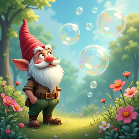 Cloud bubbles and gnome