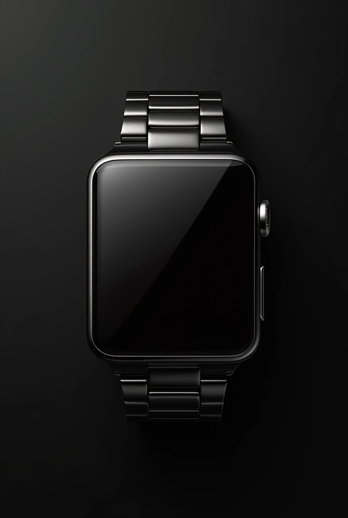 Luxury Smart watch square shape metal strap
16:9 ratio black colour 
