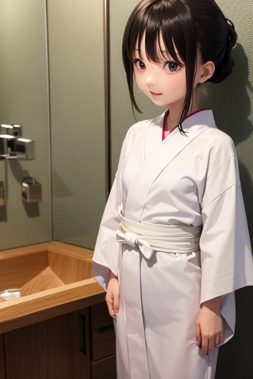 Wet white yukata, Bathroom