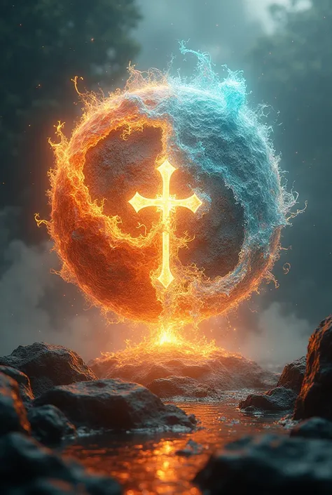 All Elements united, fire, water, Wind, earth, Symbol,