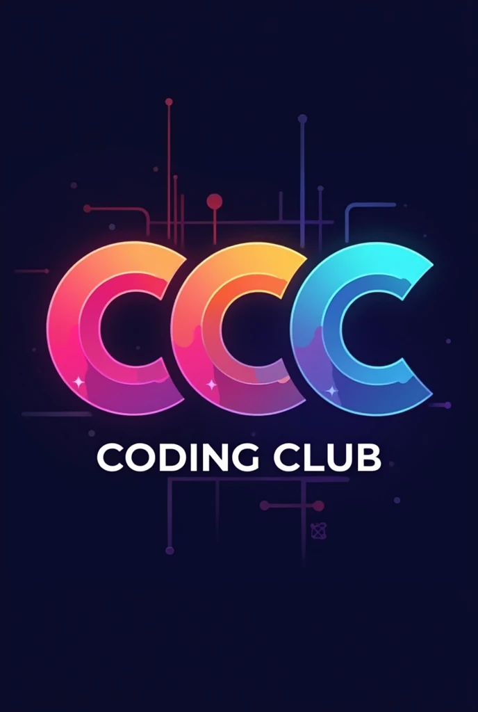 Make logo on CUH coding club "CCC" with RGB colour 