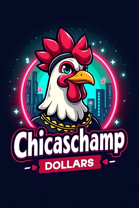 Logo of a musical group that has dollars called chicaschamp 