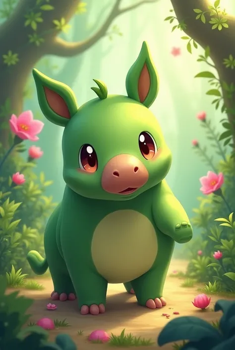 Green Baby tapirus pokemon