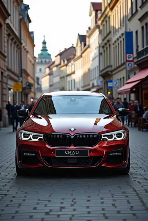 Photo of BMW F10 in Monte Carlo color in Germany in the city of Ssarbrucken 