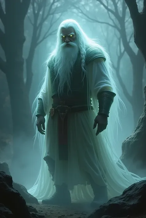 Dwarf from Lord of the Rings but he turned into a ghost (In the case, he is now a ghost dwarf)