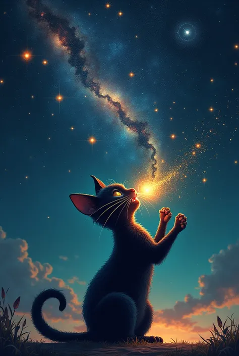 Cat eats stars 