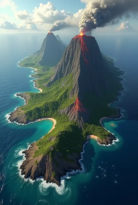 Fomation of volcanic island arc