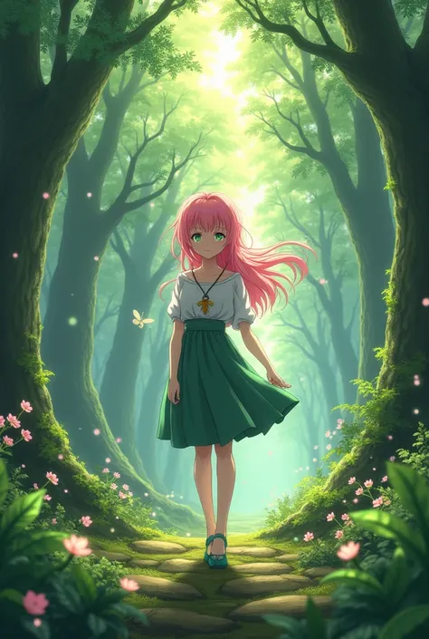 Young Sakura +18 in the forest from anime Naruto 