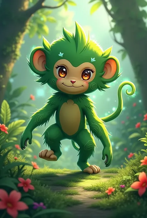 Making a legendary grass
Type monkey 
 pokemon from india