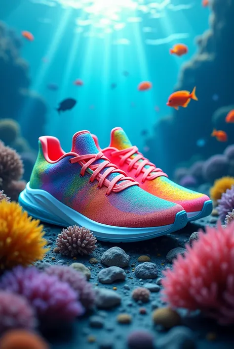 Shoes,sneaker shoes,sneker brand,Material used : rainbow coral, Theme Sea,
