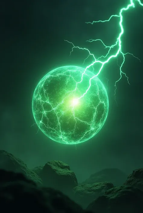 Small green lightning ball