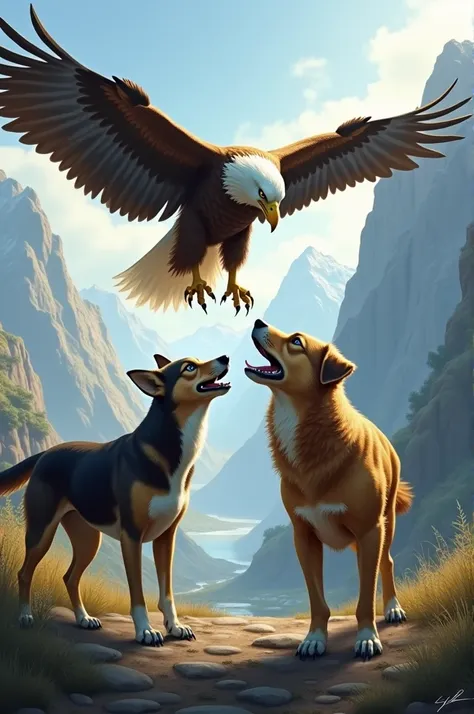 Dog and eagle cross 