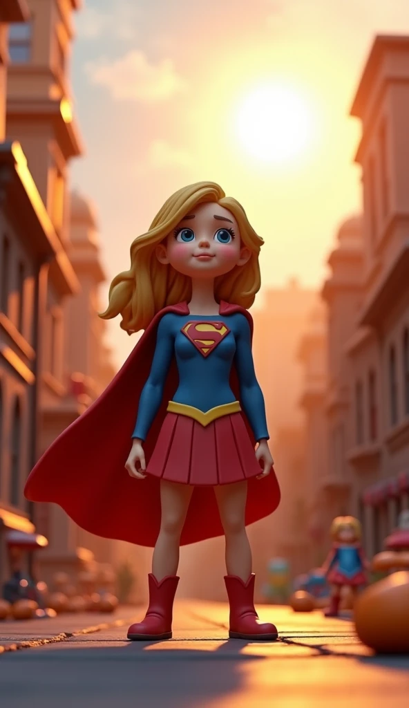 Clay animation, a scene from the movie Supergirl