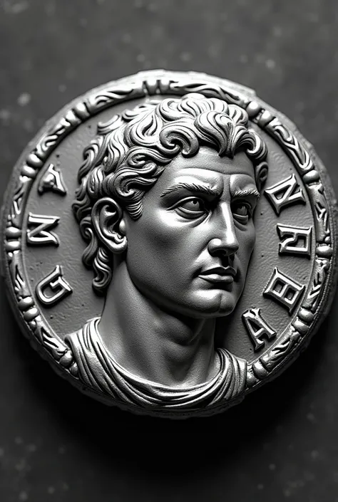 Silver coin in the style of Roman Booteen 