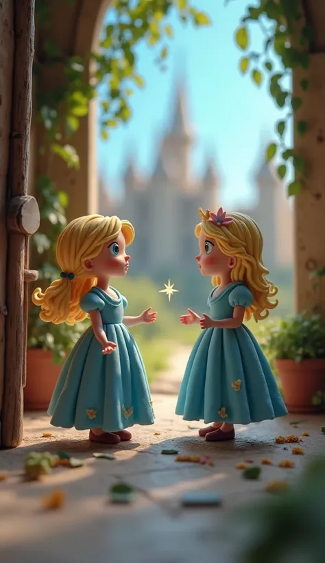 Clay animation, a scene from the movie Cinderella 