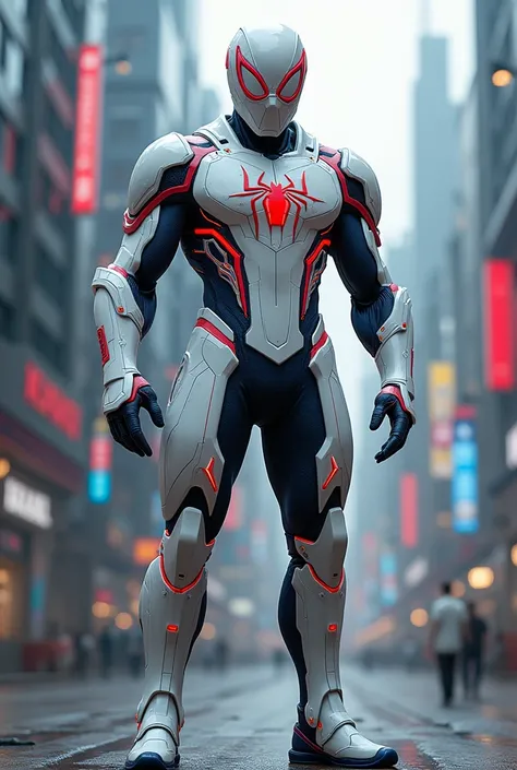 Create a Spider-Man armor with white