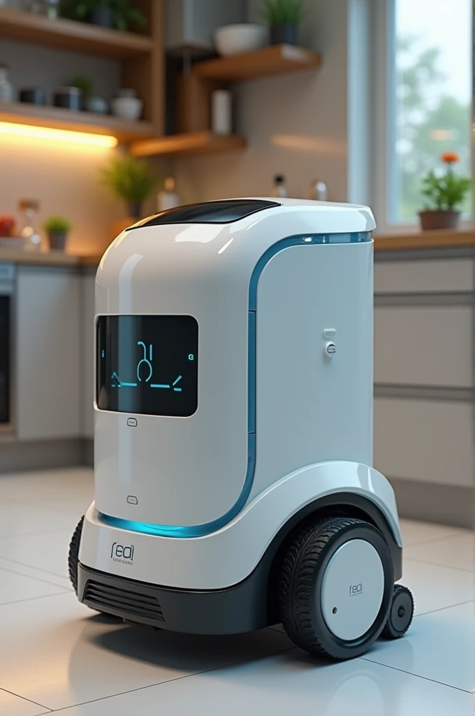 Small food cleaning robot with ionized water 