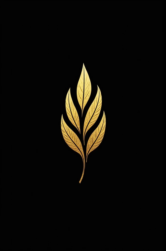 A black and gold logo in Spanish for a homemade bread company, that reflects the grain of gold